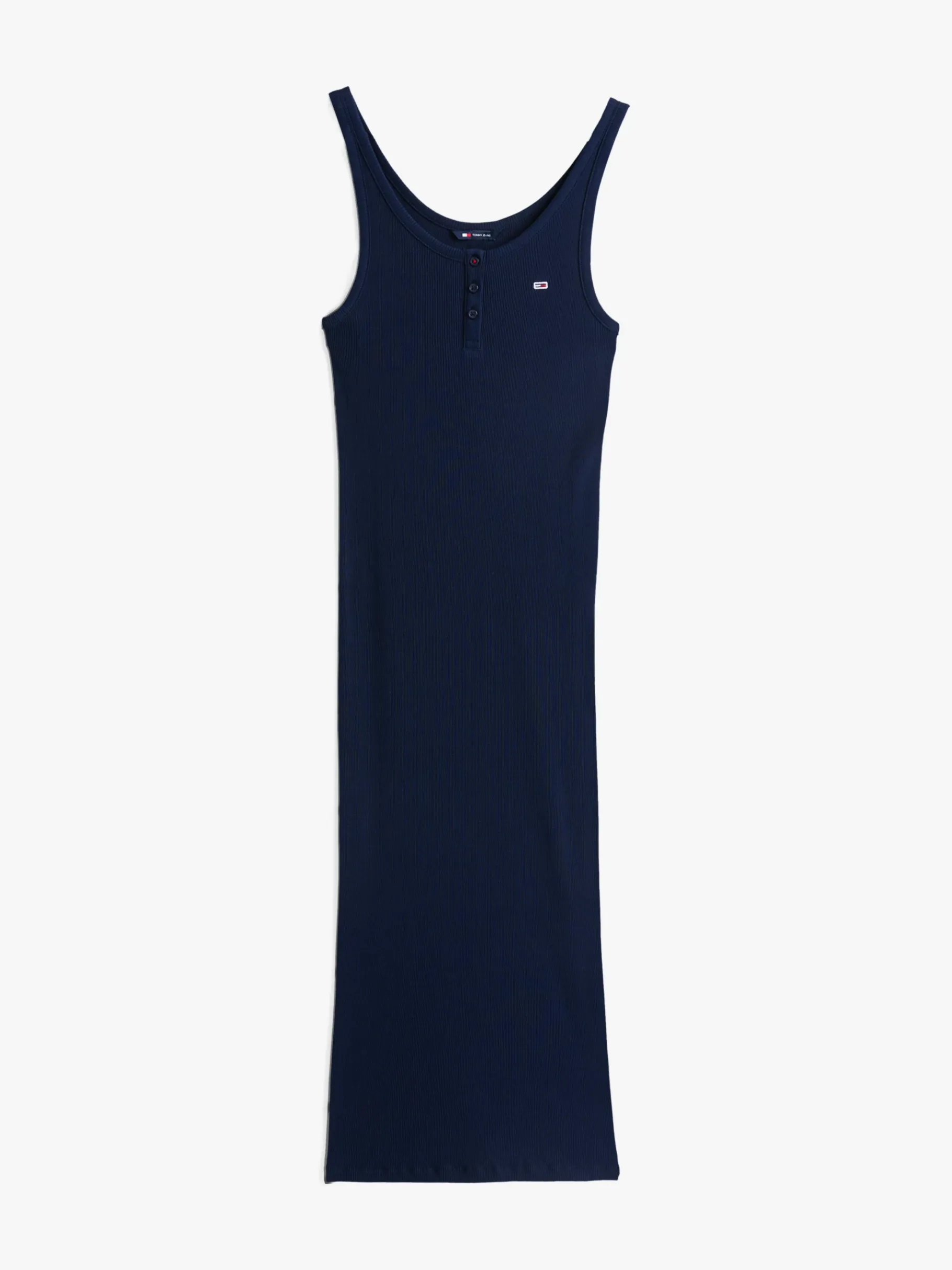 Tommy Hilfiger Geripptes Slim Fit Midi-Bodycon-Kleid DARK NIGHT NAVY Outlet