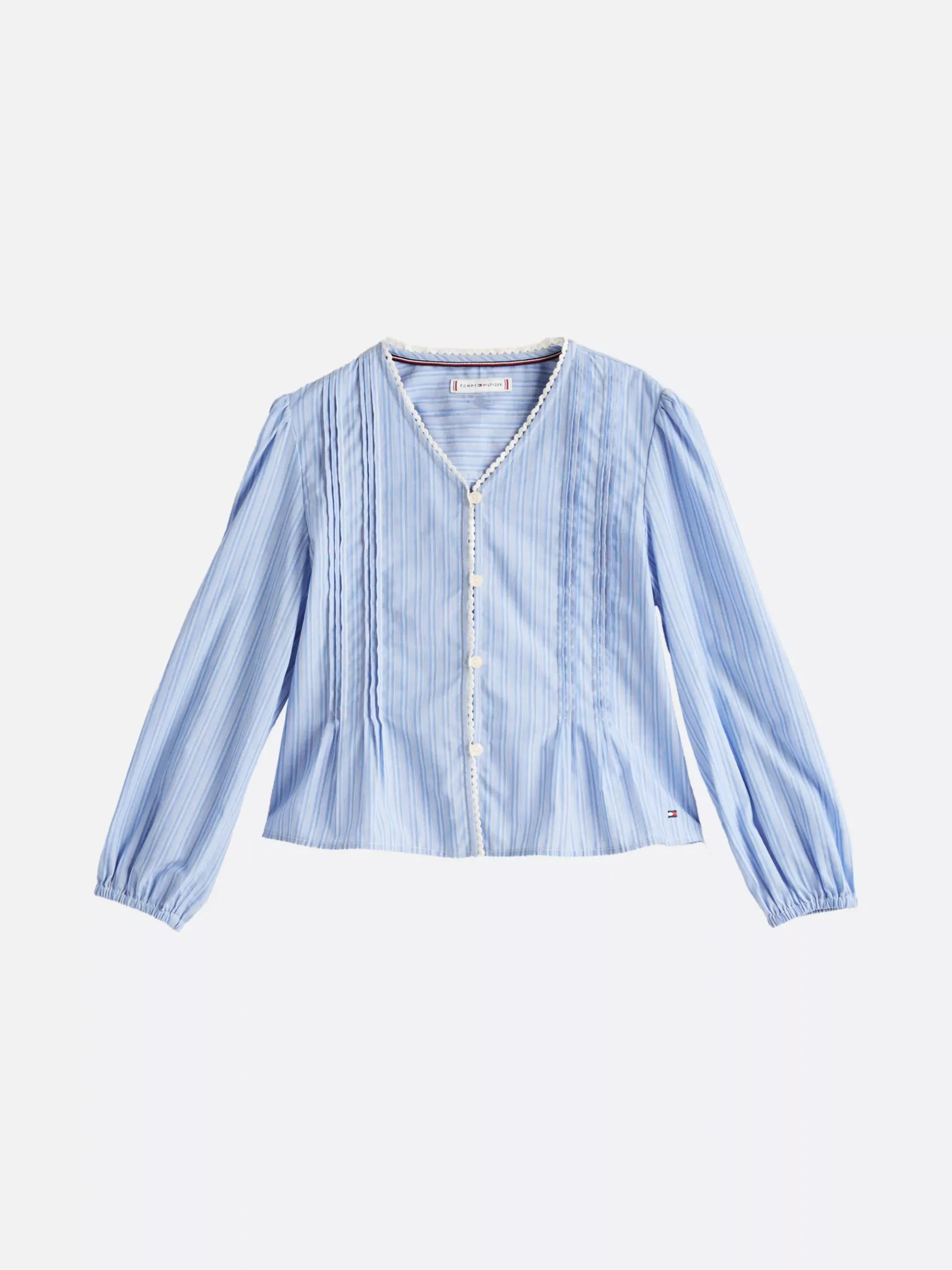 Tommy Hilfiger Gestreifte Bluse mit Falten BLUE SPELL / STRIPE New