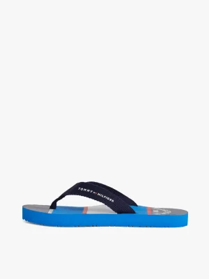 Tommy Hilfiger Gestreifter Gurtband-Zehentrenner mit Logo BLUE Best