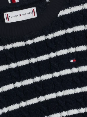 Tommy Hilfiger Gestreifter Zopfstrickpullover NAUTICAL STRIPE Flash Sale