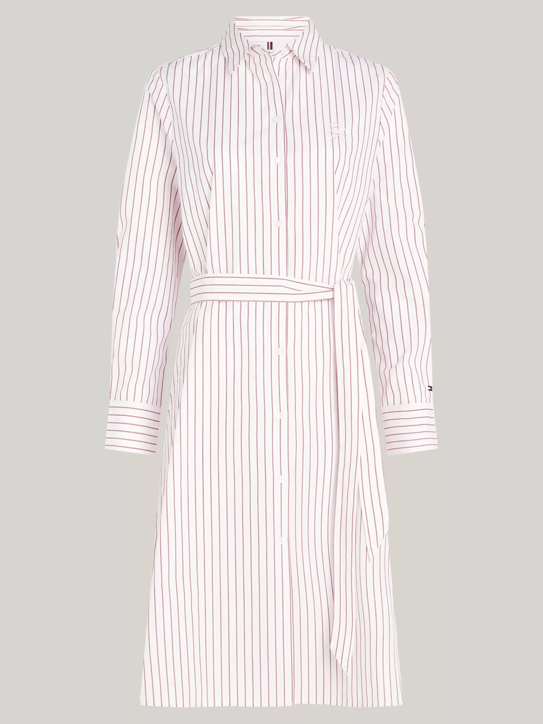 Tommy Hilfiger Gestreiftes Regular Fit Hemdkleid mit Logo CLASSIC SHIRTING STP/ PINK Store