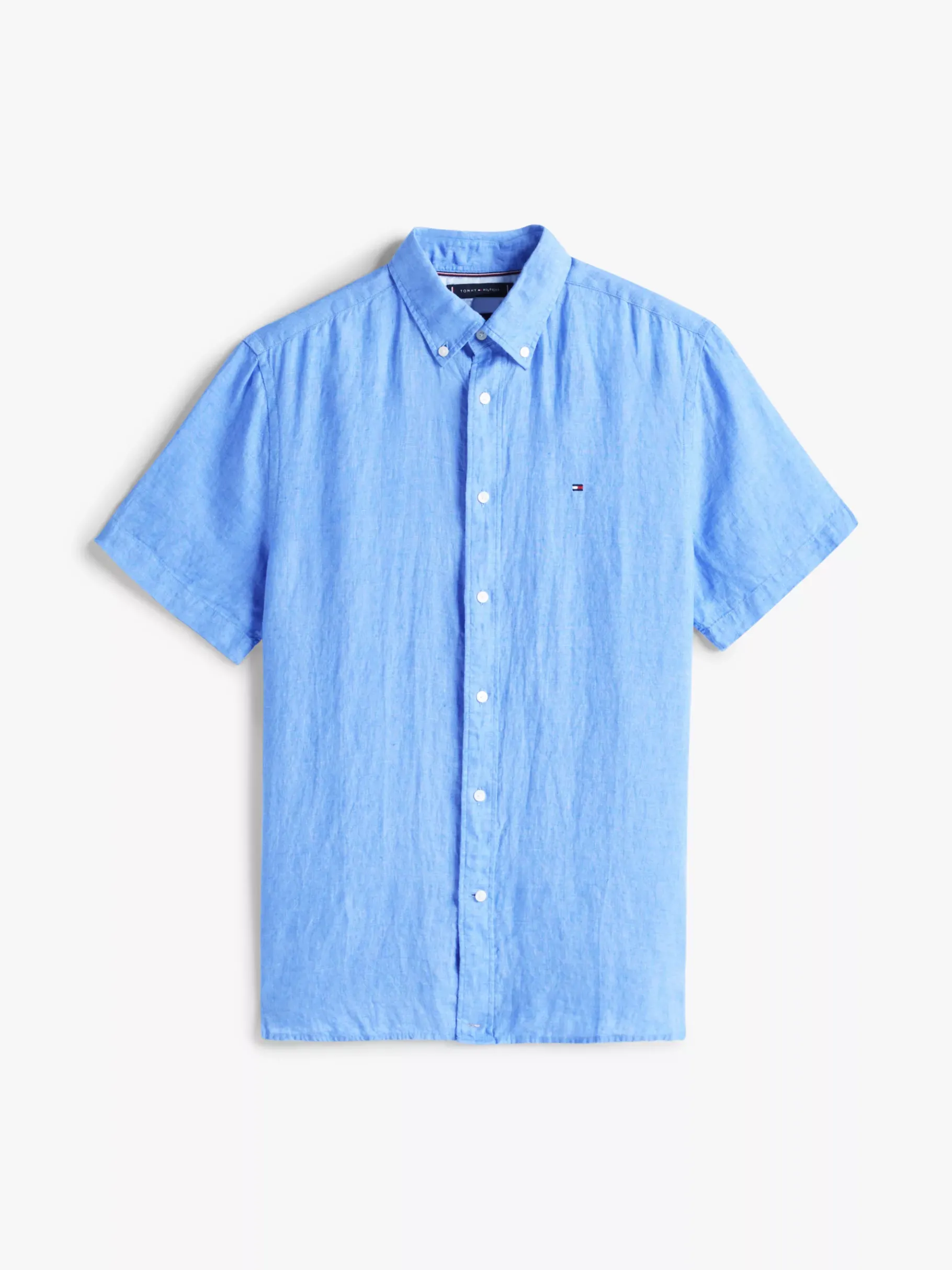 Tommy Hilfiger Gewaschenes Hemd aus reinem Leinen BLUE SPELL Clearance