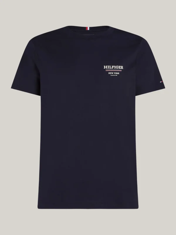 Tommy Hilfiger Global Stripe T-Shirt mit Logo DESERT SKY Best