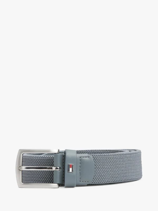 Tommy Hilfiger Gürtel mit eckiger Schnalle und Struktur OVERCAST GREY Online
