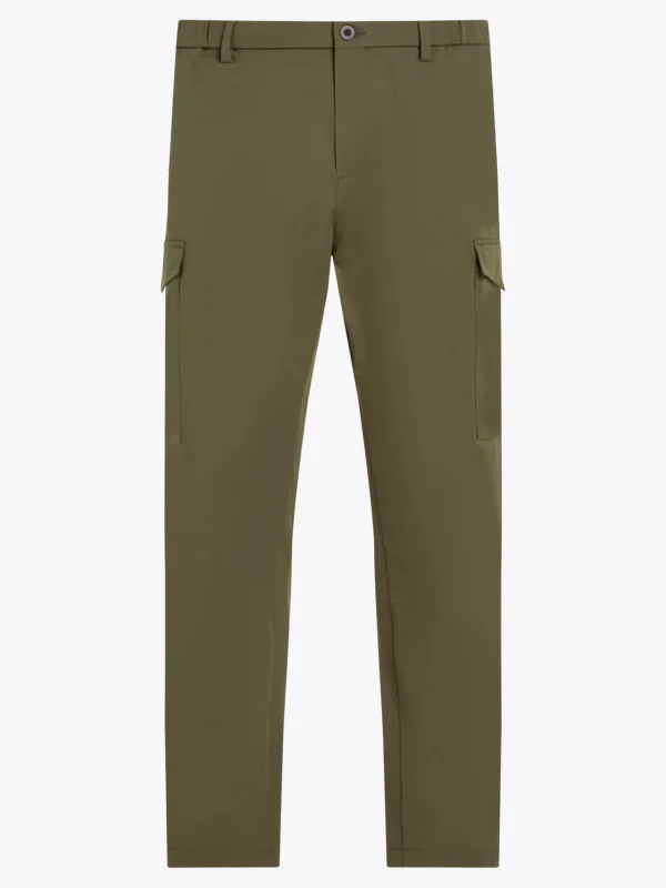 Tommy Hilfiger Harlem knitterfreie Tapered Leg Fit Cargohose ARMY GREEN Shop