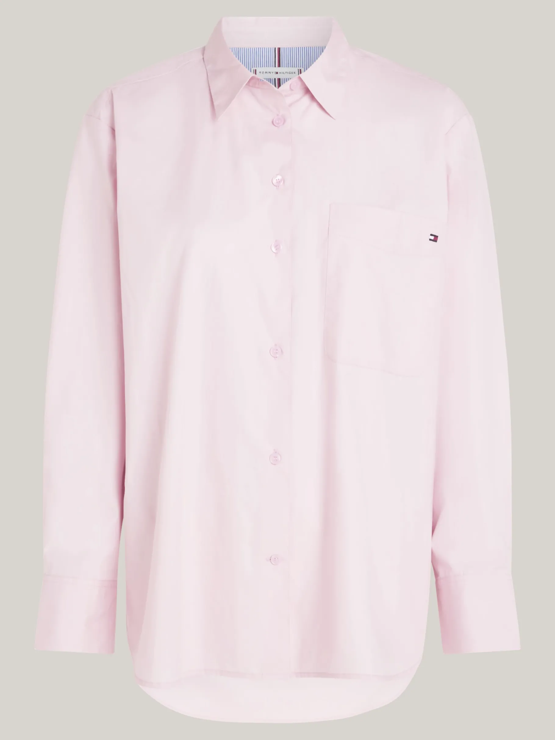 Tommy Hilfiger Hemd mit aufgestickter Flag auf Brusttasche DELICATE PINK Flash Sale