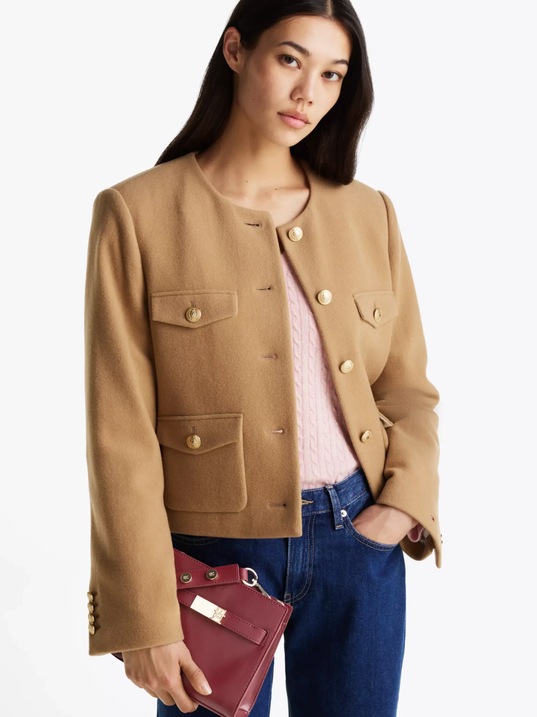 Tommy Hilfiger Heritage Satchel mit Nieten-Details RASPBERRY TRUFFLE Fashion