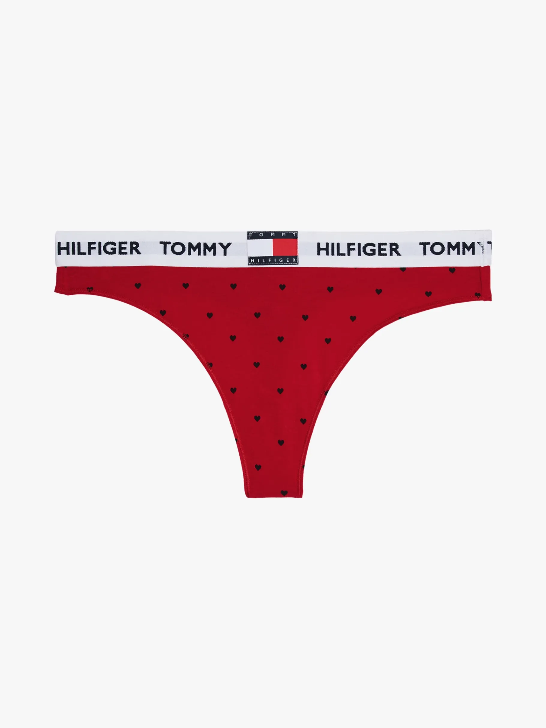 Tommy Hilfiger Heritage String mit Print und Logo-Taillenbund PINSTRIPE HEARTS PRIMARY RED AOP Cheap