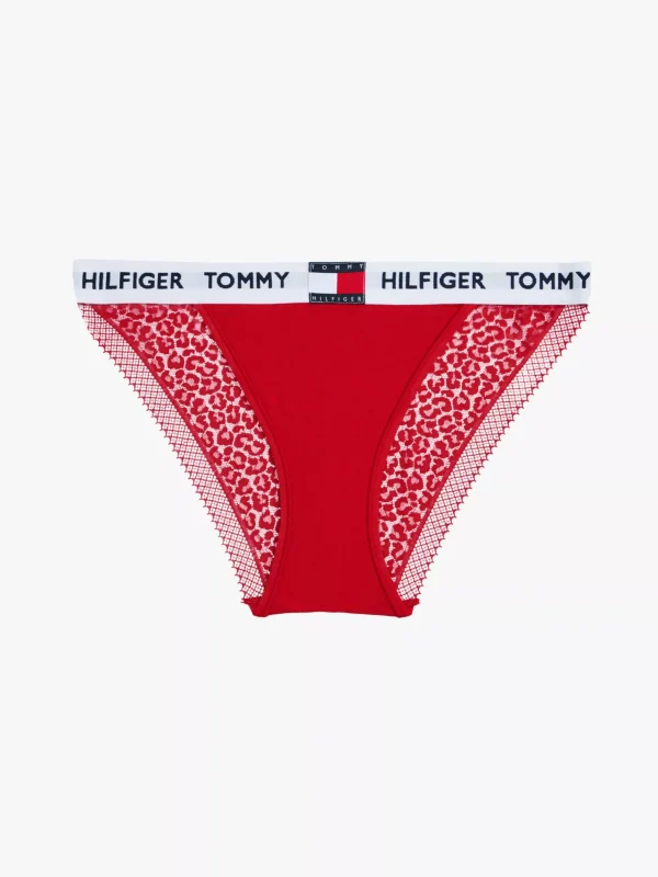 Tommy Hilfiger Heritage Tanga-Slip mit Leopardenspitze PRIMARY RED Sale