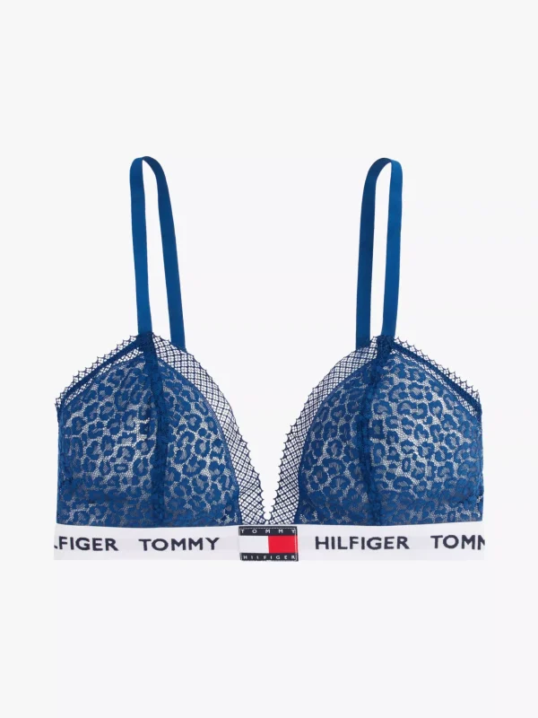 Tommy Hilfiger Heritage ungefütterter Triangel-BH mit Spitze DEEP INDIGO Best Sale
