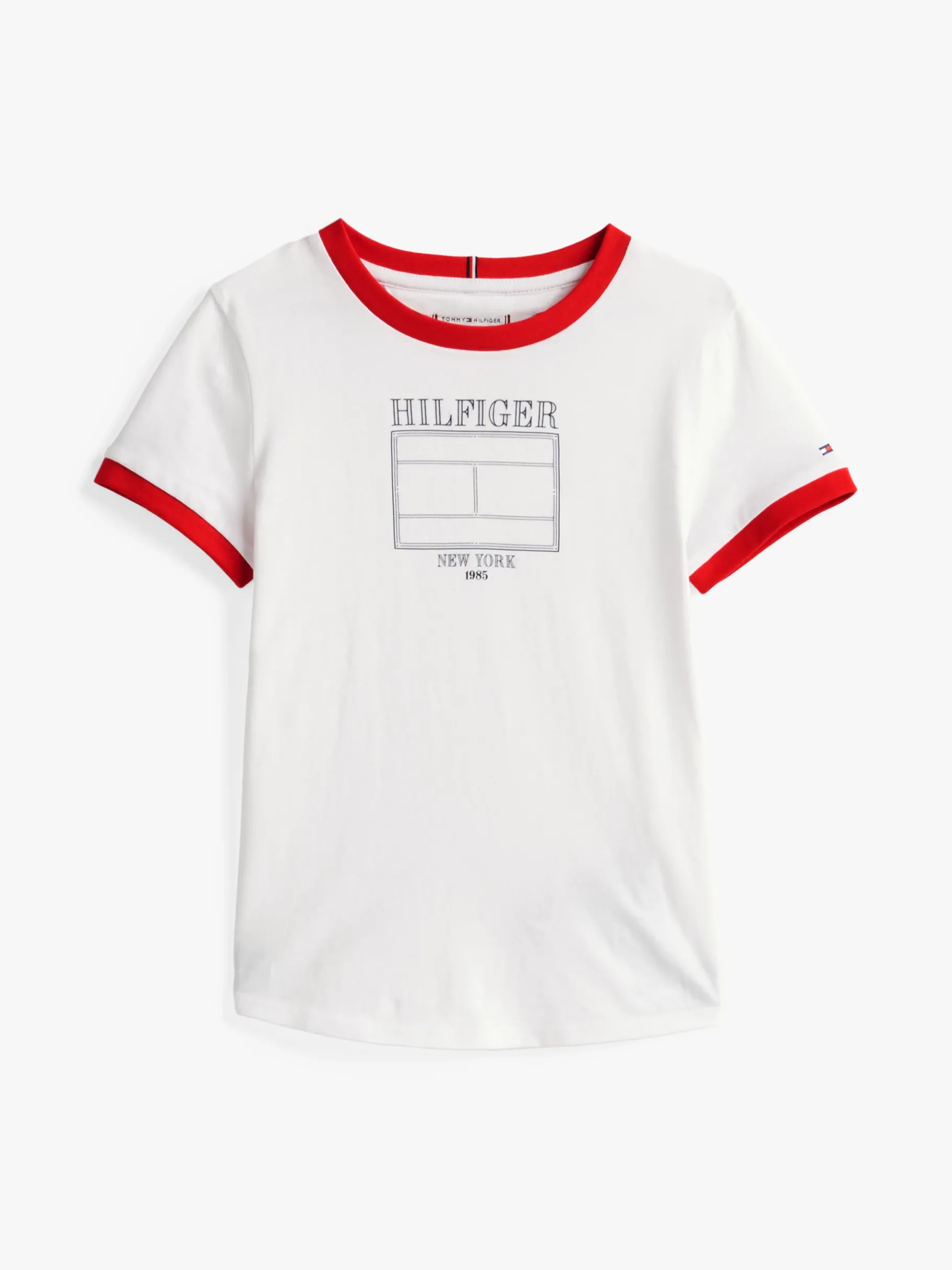 Tommy Hilfiger Hilfiger Flag Slim Fit T-Shirt WHITE Fashion