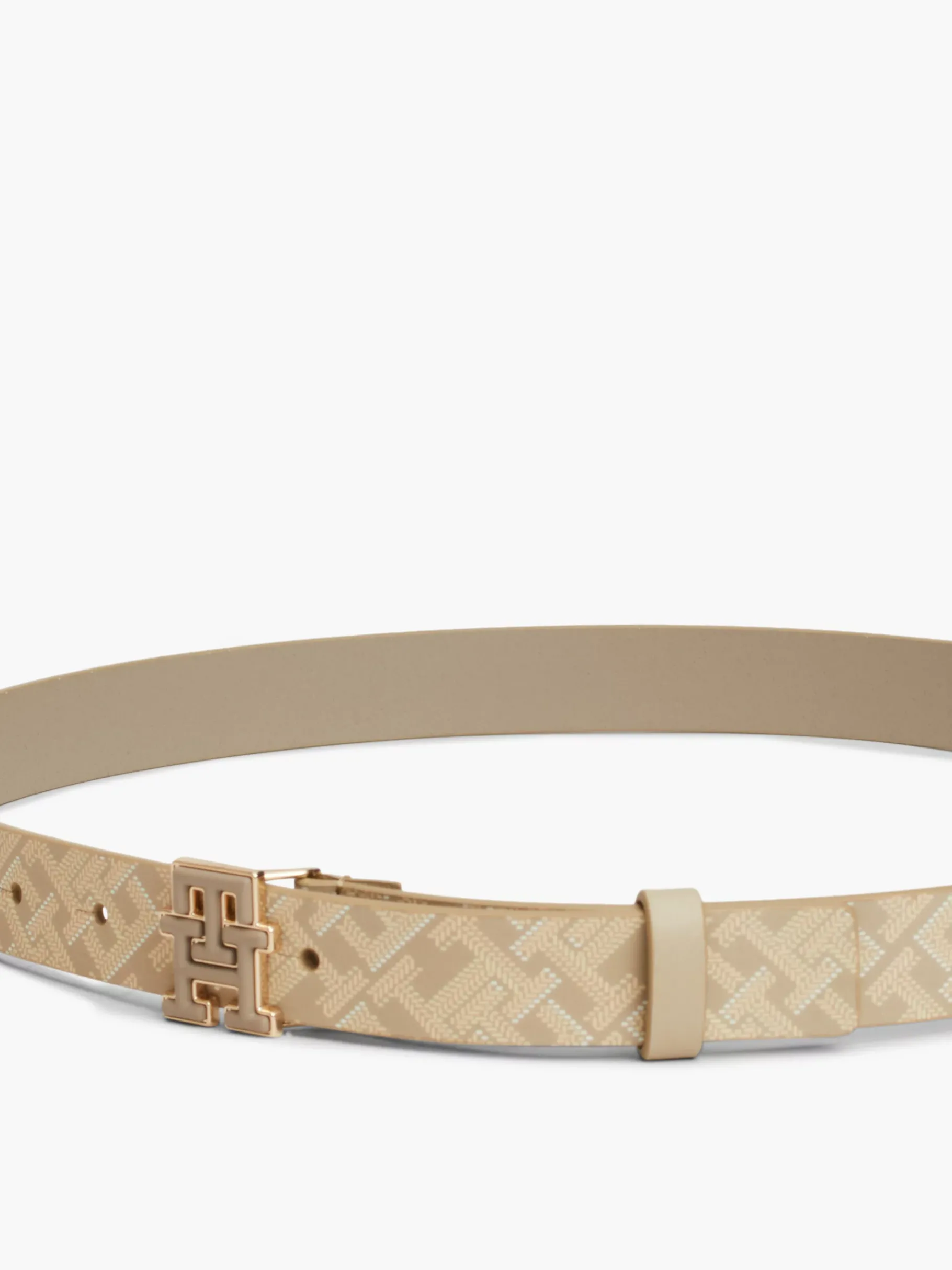 Tommy Hilfiger Hilfiger Logo Ledergürtel BEIGE Cheap