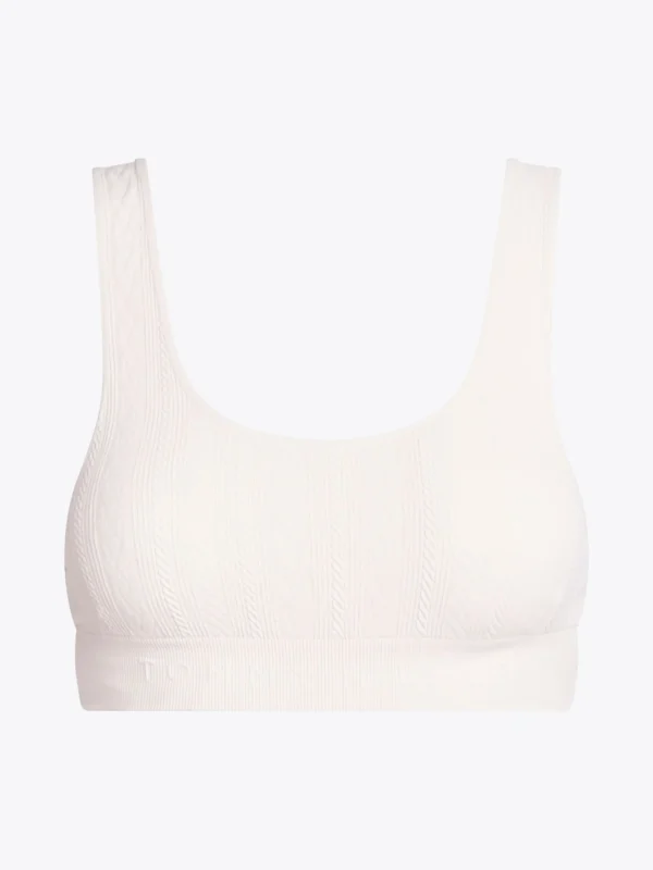 Tommy Hilfiger Hilfiger Logo nahtloses ungefüttertes Bralette CASHMERE CREME Hot