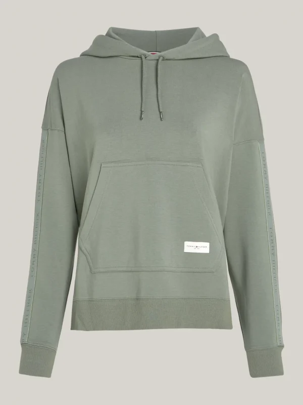 Tommy Hilfiger Hilfiger Logo Pyjama-Hoodie STONEWASH GREEN Cheap