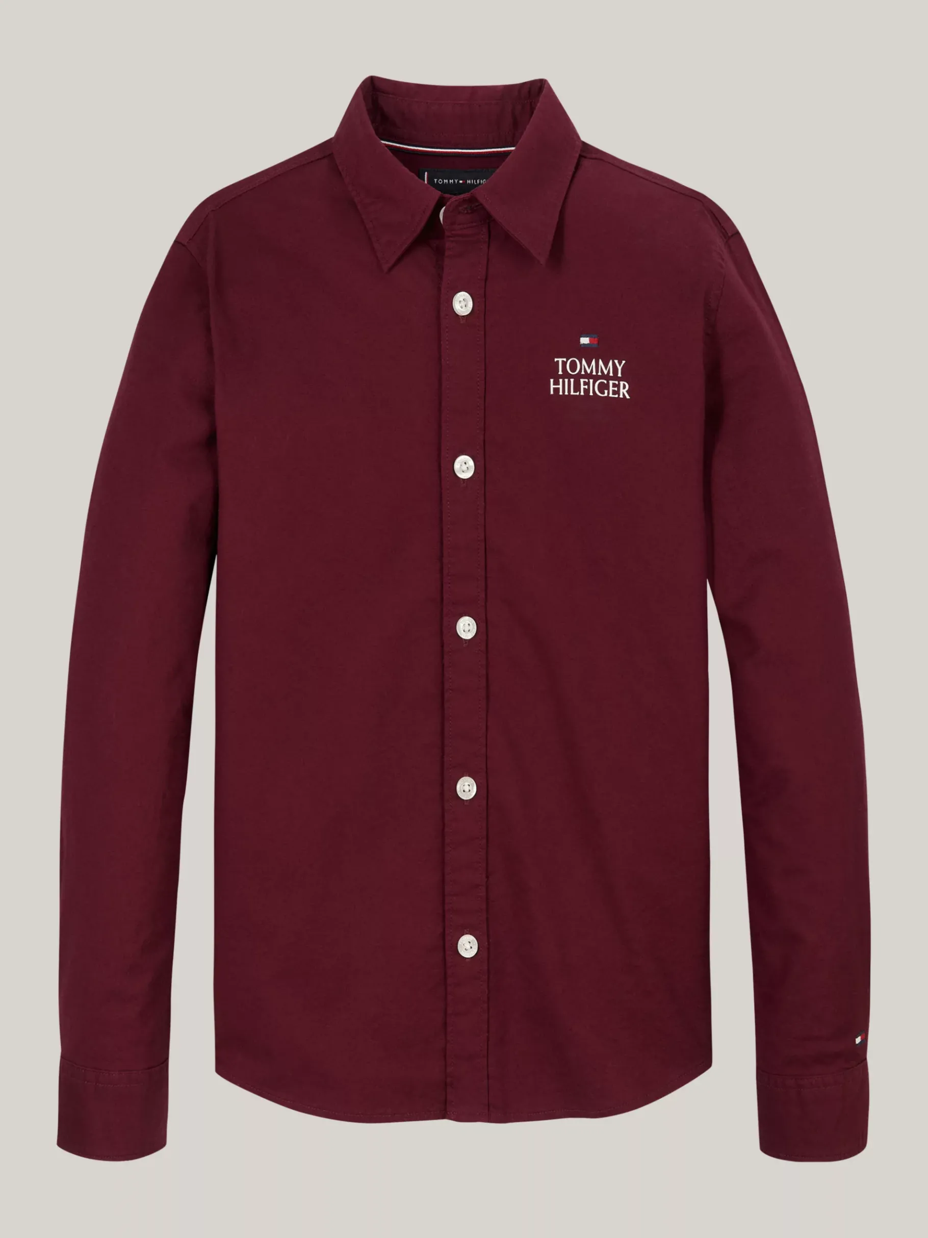 Tommy Hilfiger Hilfiger Logo Regular Fit Oxford-Hemd DEEP ROUGE Online