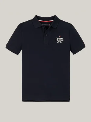 Tommy Hilfiger Hilfiger Logo Regular Fit Piqué-Poloshirt DESERT SKY New