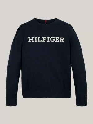 Tommy Hilfiger Hilfiger Monotype Rundhals-Pullover DESERT SKY Cheap