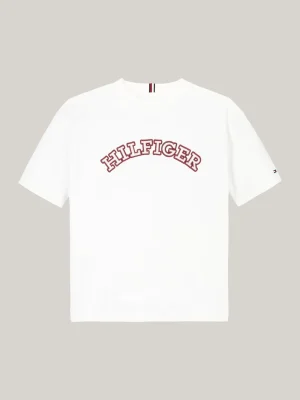Tommy Hilfiger Hilfiger Monotype T-Shirt mit Applikation WHITE Store
