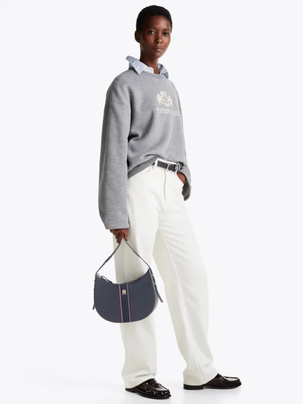 Tommy Hilfiger Hobo-Tasche mit genarbtem Finish SPACE BLUE Best Sale