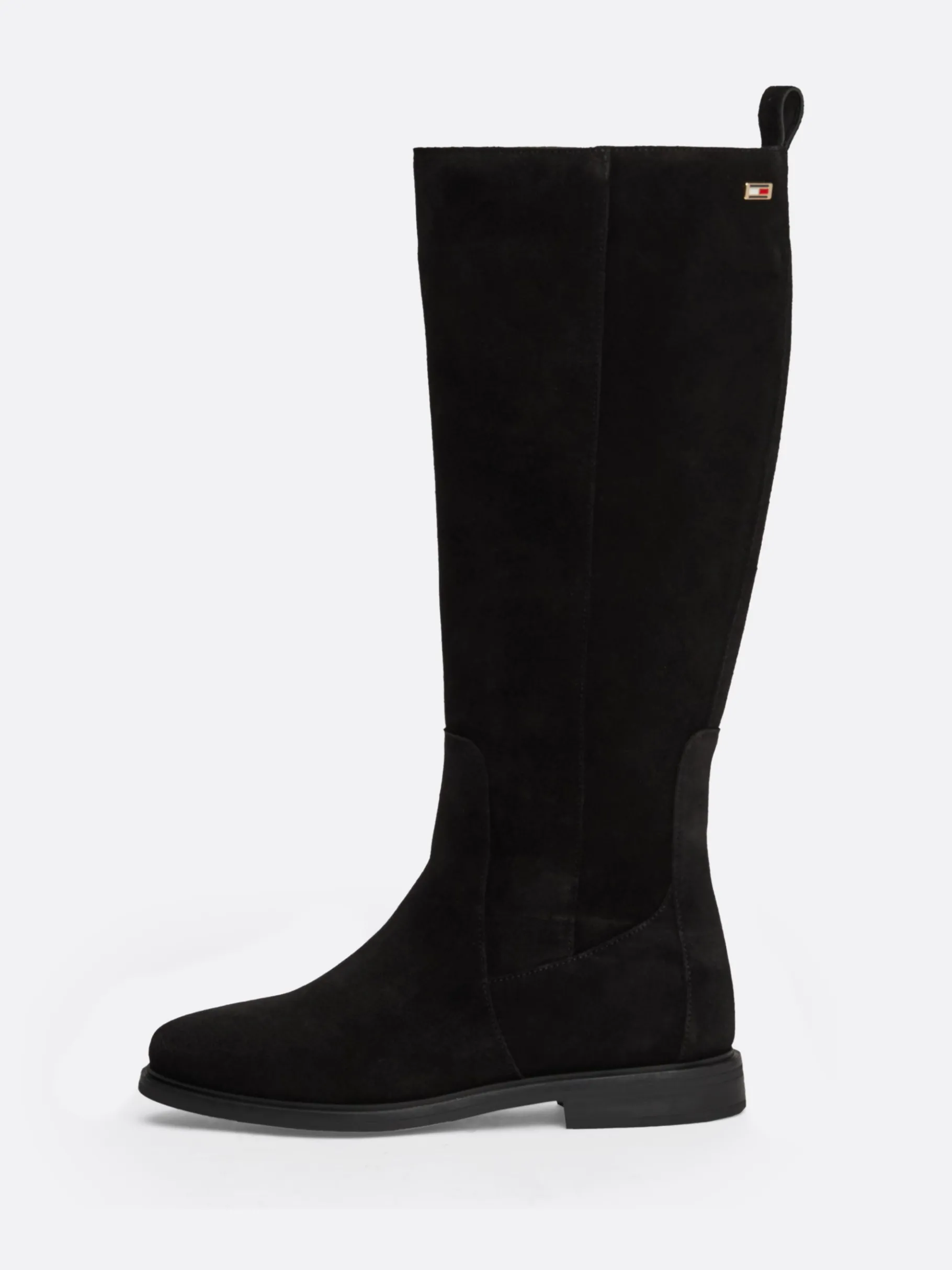 Tommy Hilfiger Hoher Wildlederstiefel mit Reißverschluss BLACK Outlet