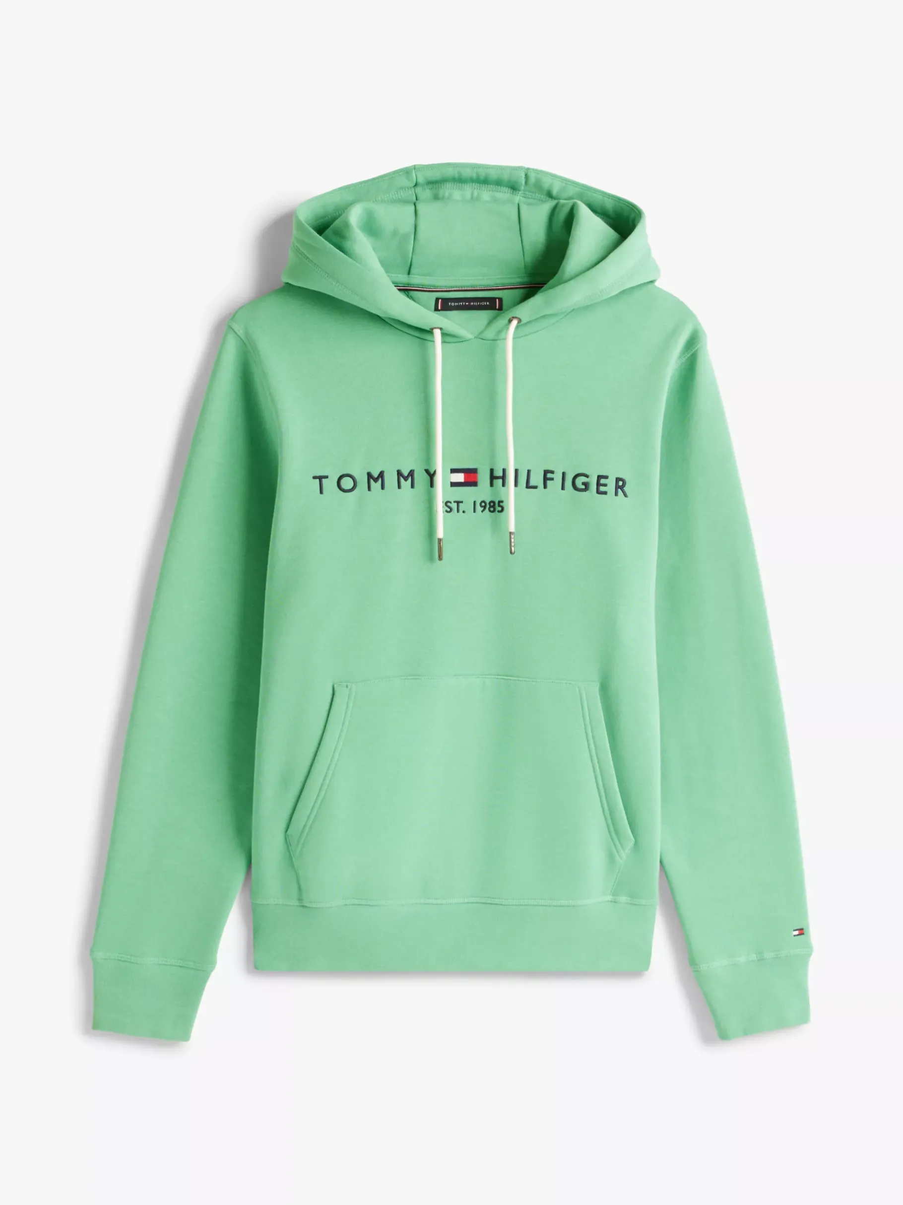 Tommy Hilfiger Hoodie mit aufgesticktem Logo FORT GREEN Online