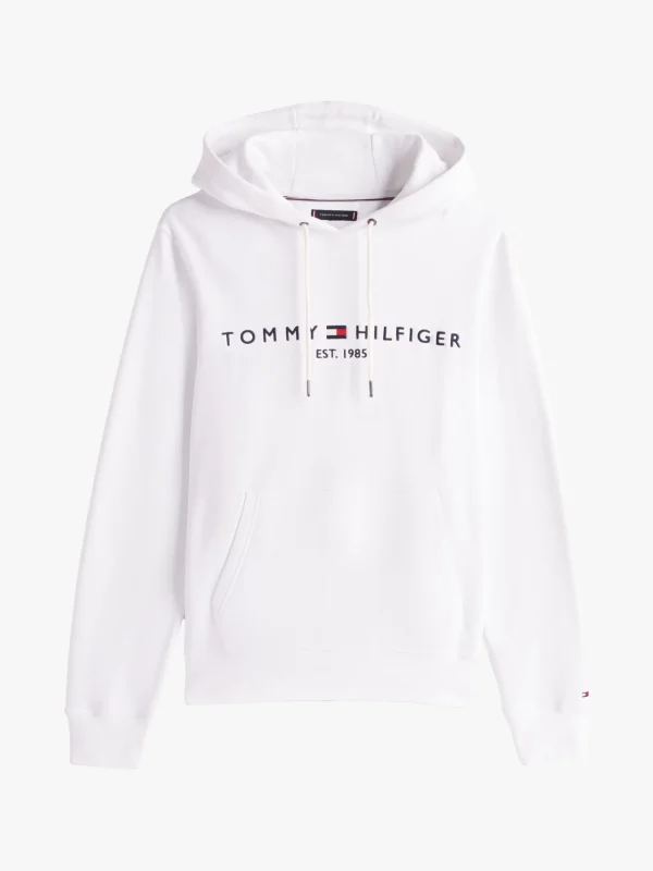 Tommy Hilfiger Hoodie mit aufgesticktem Logo WHITE Clearance