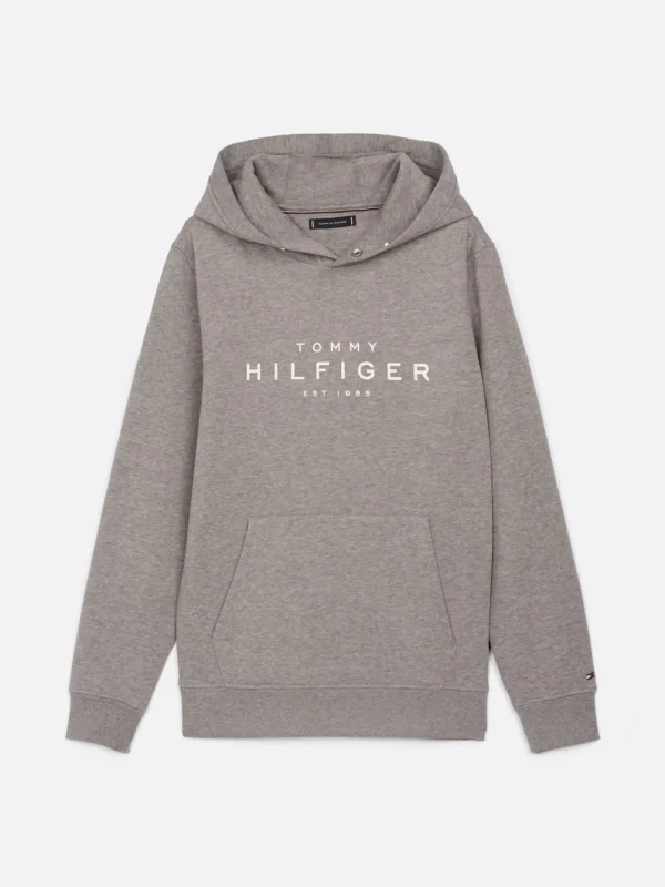 Tommy Hilfiger Hoodie mit Druckknöpfen und Logo MEDIUM GREY HEATHER Best