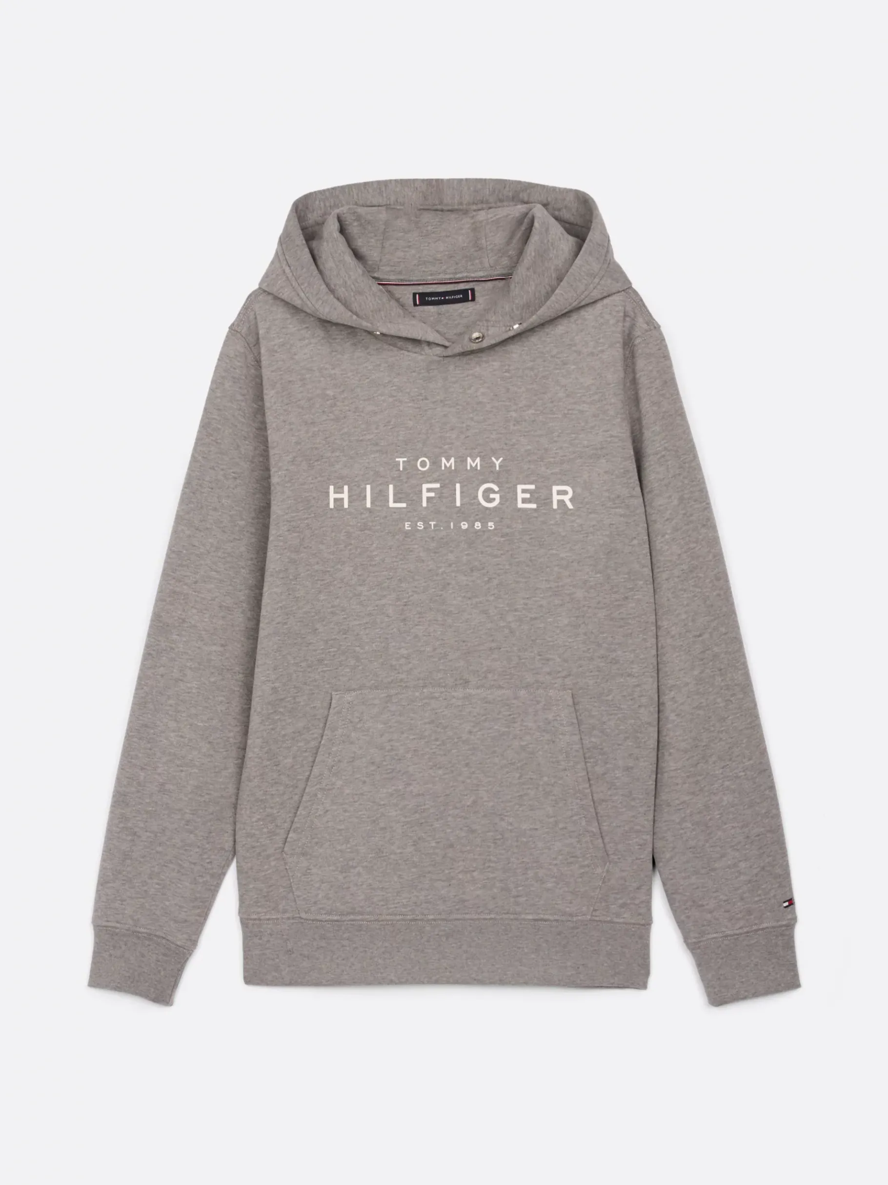 Tommy Hilfiger Hoodie mit Druckknöpfen und Logo MEDIUM GREY HEATHER Best