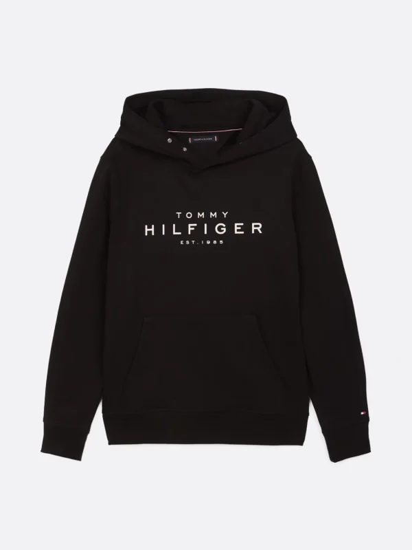 Tommy Hilfiger Hoodie mit Druckknöpfen und Logo BLACK Hot