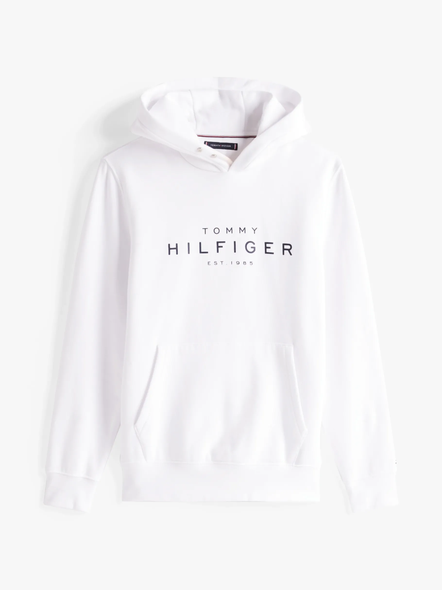 Tommy Hilfiger Hoodie mit Druckknöpfen und Logo WHITE Hot
