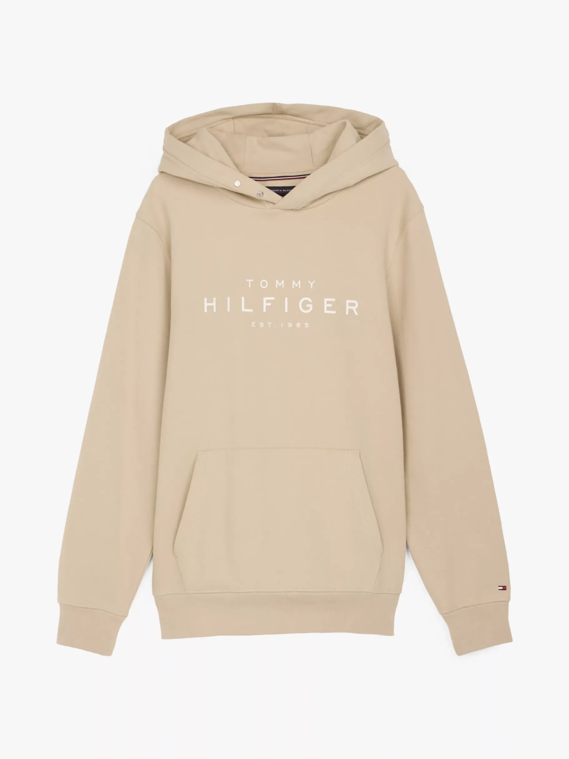 Tommy Hilfiger Hoodie mit Druckknöpfen und Logo SANDALWOOD Best Sale