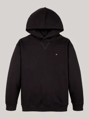 Tommy Hilfiger Hoodie mit Flag-Stickerei BLACK Store