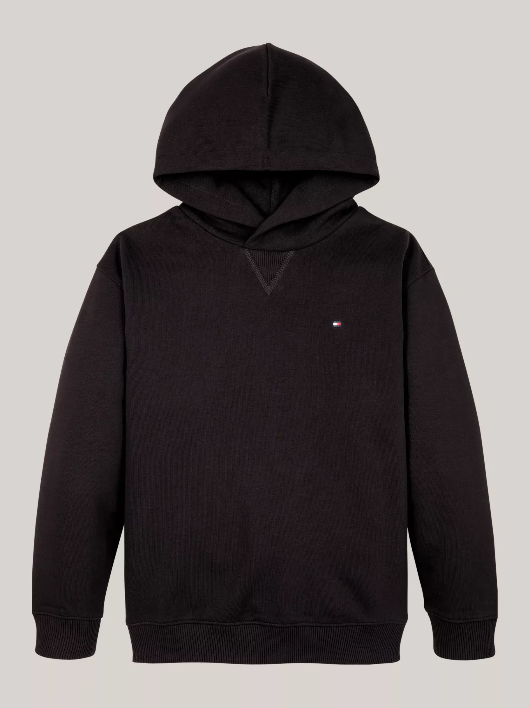 Tommy Hilfiger Hoodie mit Flag-Stickerei BLACK Store