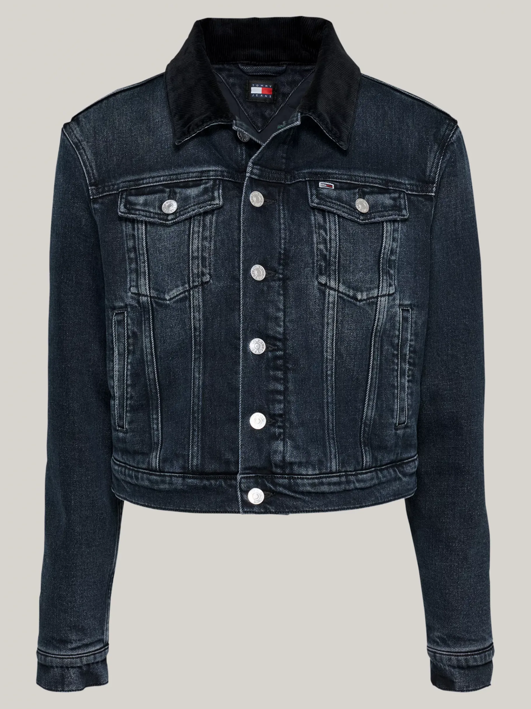 Tommy Hilfiger Izzie wattierte Jeans-Truckerjacke DENIM DARK Store