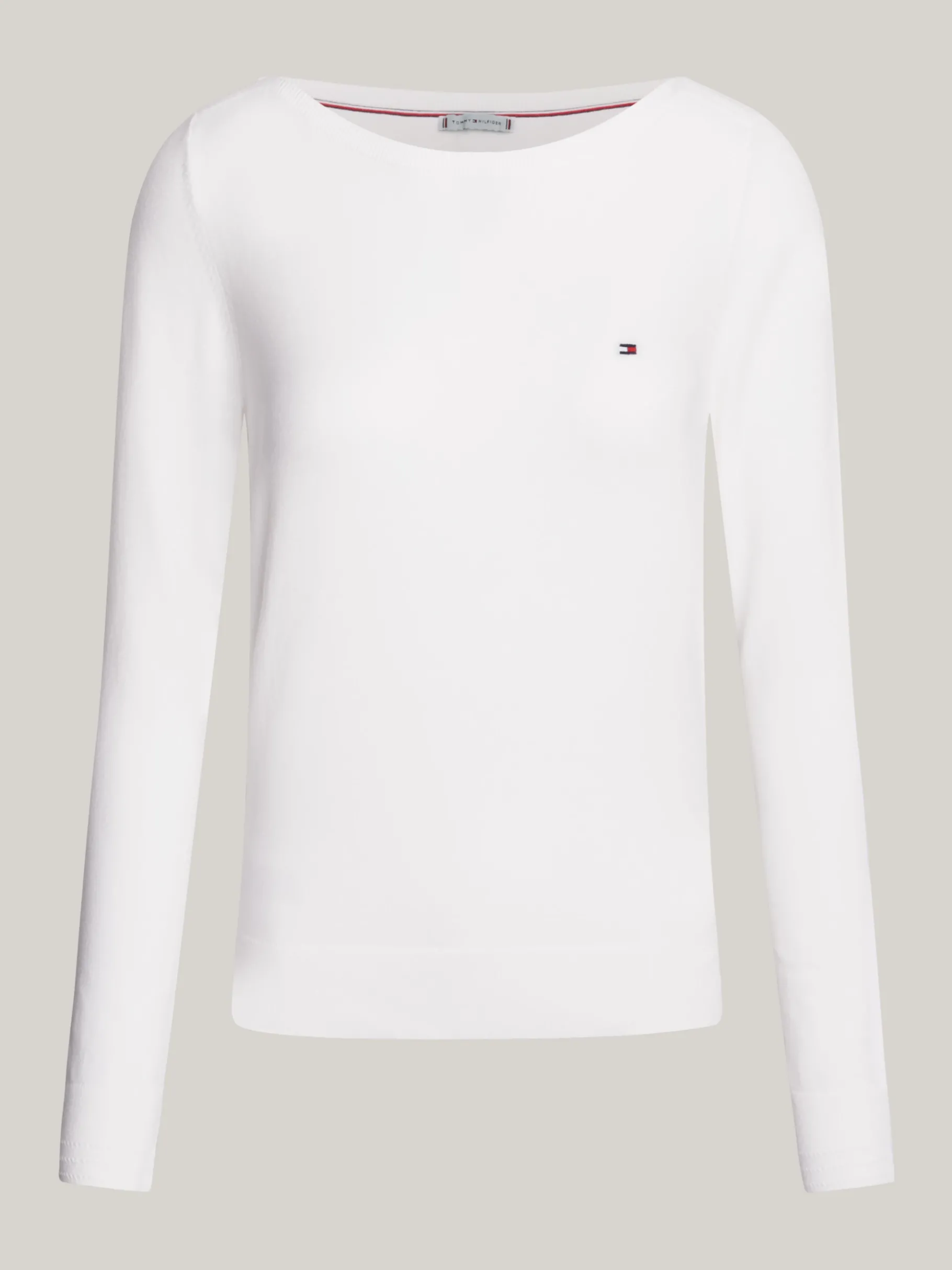 Tommy Hilfiger Jersey-Sweatshirt mit U-Boot-Ausschnitt ECRU Online