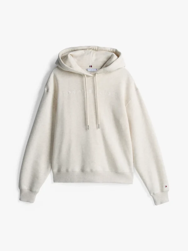 Tommy Hilfiger Kapuzensweatshirt mit Logo-Stickerei OATMILK HEATHER Best