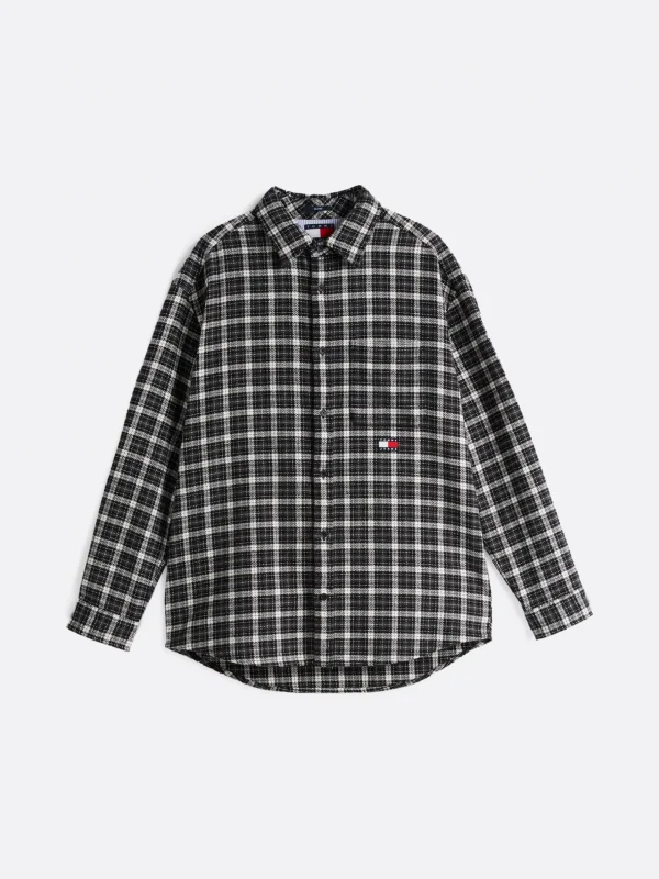 Tommy Hilfiger Kariertes Relaxed Fit Flanellhemd BLACK CHECK Discount