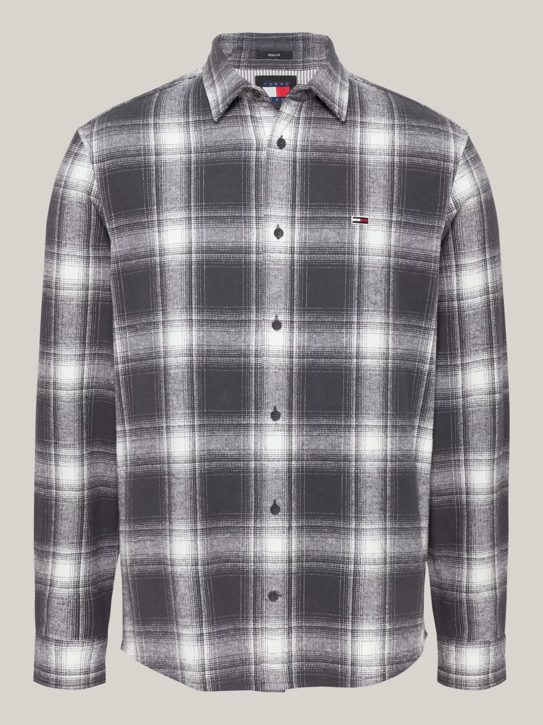 Tommy Hilfiger Kariertes Relaxed Fit Flanellhemd NEW CHARCOAL CHECK Best