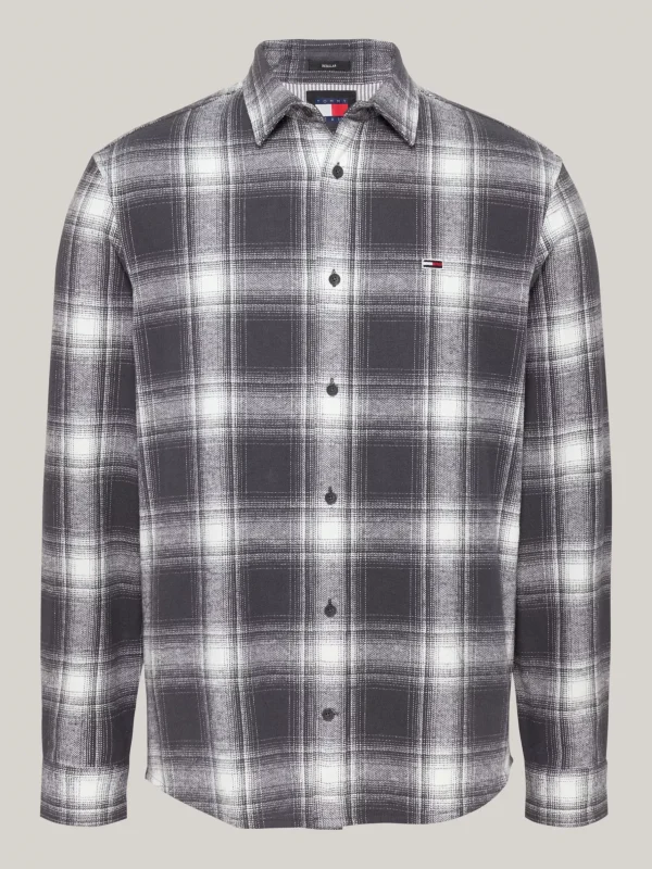 Tommy Hilfiger Kariertes Relaxed Fit Flanellhemd NEW CHARCOAL CHECK Best