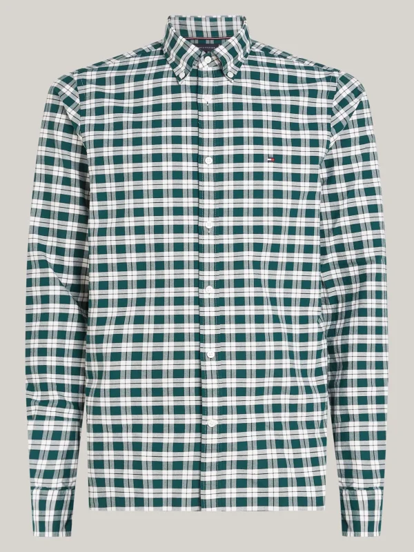 Tommy Hilfiger Kariertes Slim Fit Oxford-Hemd ORNAMENTAL GREEN/MULTI Clearance