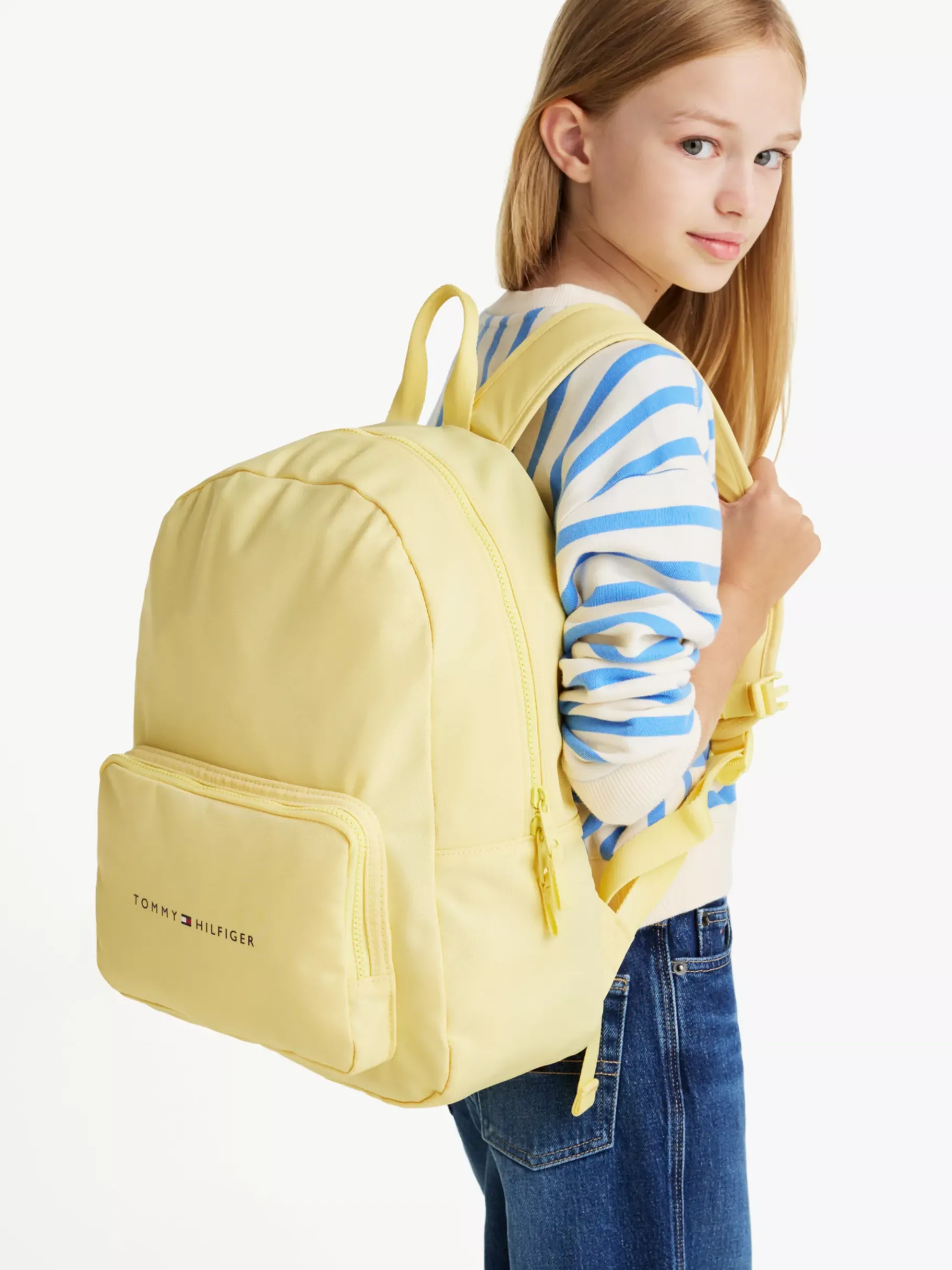 Tommy Hilfiger Kids Essential kuppelförmiger Logo-Rucksack CITRONELLA Online