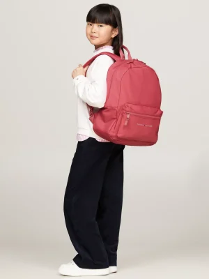 Tommy Hilfiger Kids Essential kuppelförmiger Logo-Rucksack HERITAGE PINK Flash Sale