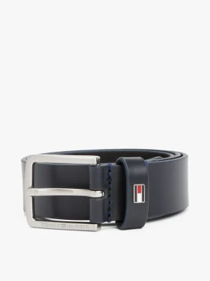 Tommy Hilfiger Kids Essential Ledergürtel mit Emaille-Flag SPACE BLUE Best