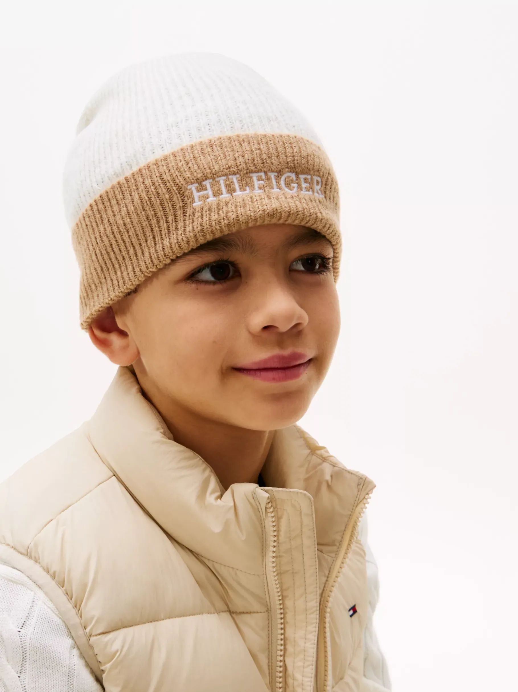 Tommy Hilfiger Kids Hilfiger Monotype Beanie ANCIENT WHITE Store