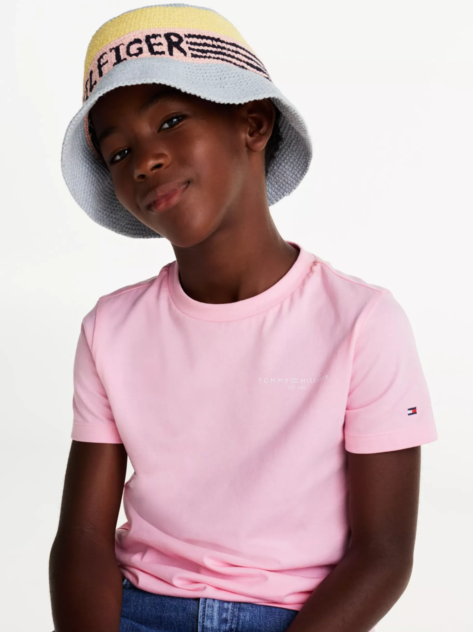 Tommy Hilfiger Kids kuppelförmiger Fischerhut mit Logo PRECIOUS PINK MULTICOLOR Cheap