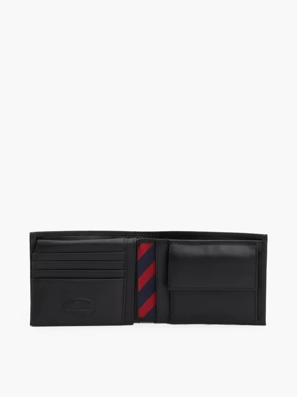Tommy Hilfiger Klappbrieftasche aus Leder BLACK Outlet