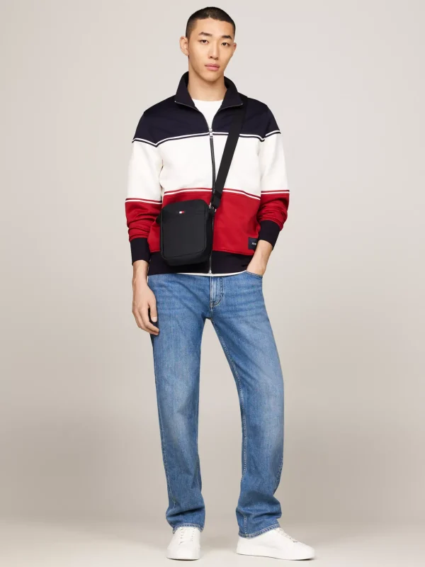 Tommy Hilfiger Kleine Reportertasche mit Logo-Patch BLACK New