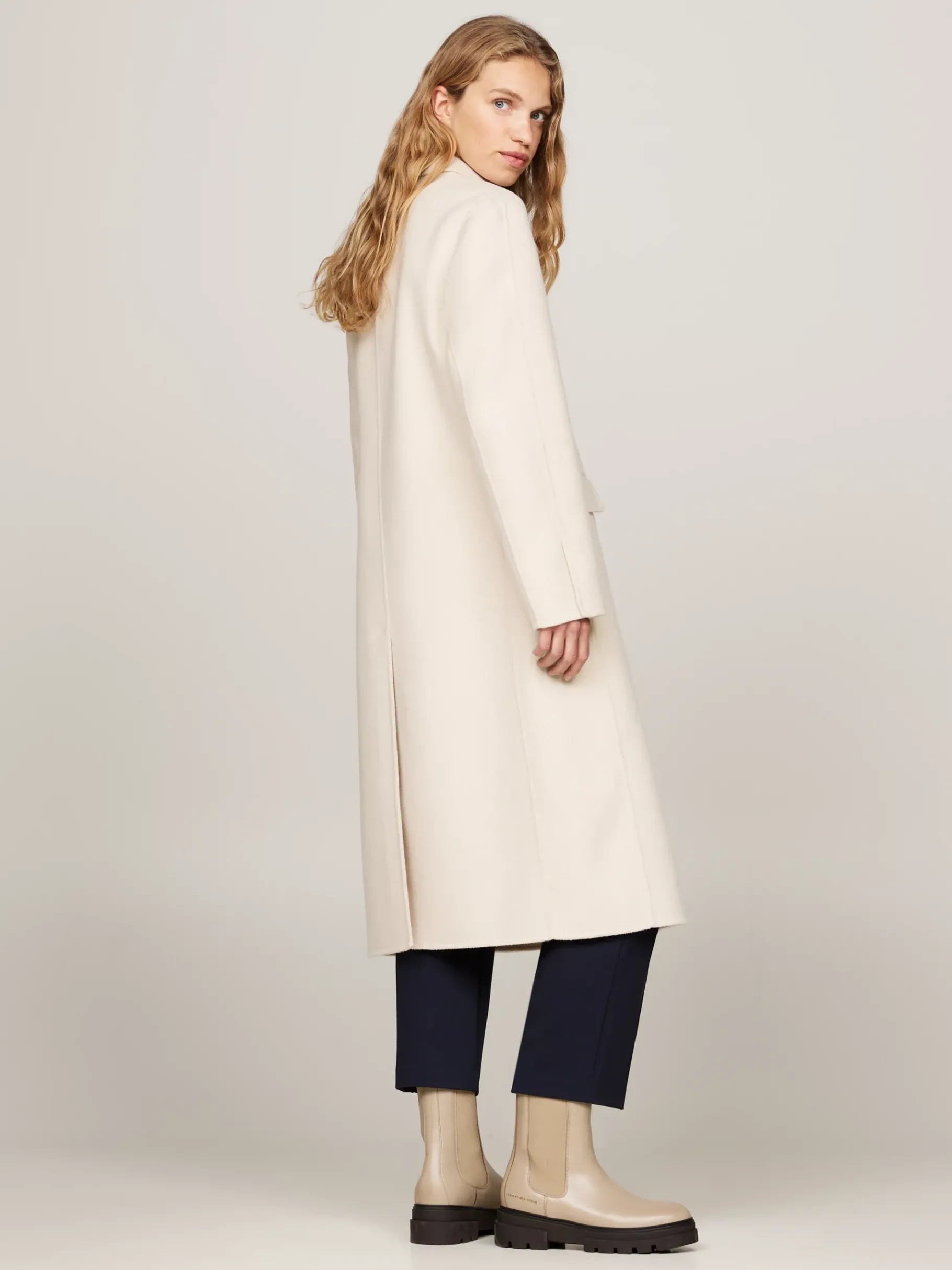 Tommy Hilfiger Klobiger Chelsea-Boot aus Leder BEIGE Fashion