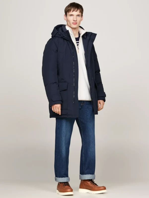 Tommy Hilfiger Klobiger Schnürstiefel aus Leder WINTER COGNAC Flash Sale