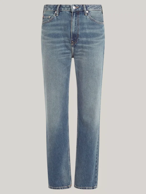 Tommy Hilfiger Knöchellange Straight Jeans mit hohem Bund PAT Discount